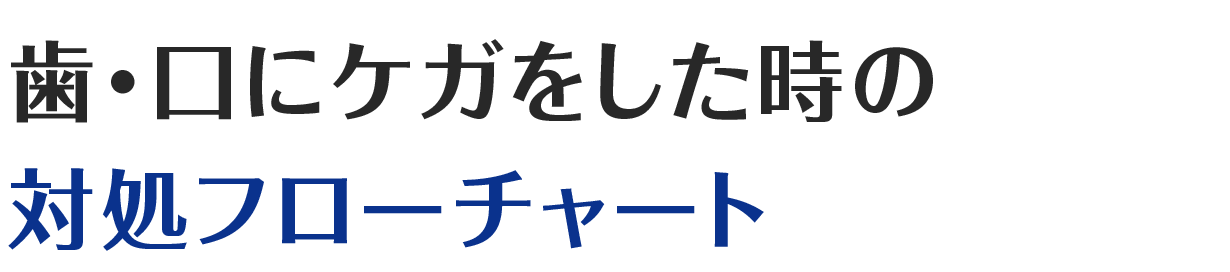 歯・口にケガをした時の対処フローチャート