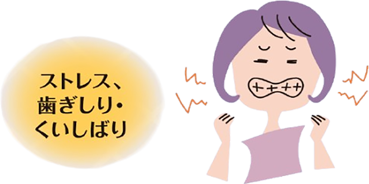 ストレス、歯ぎしり・くいしばり